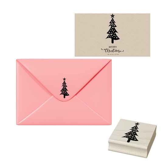 Christmas Tree Ornament Stamp ラバースタンプ