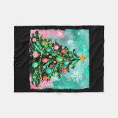 Christmas Tree Ornaments Holiday Xmas Lights Men W フリースブランケット (正面(横))