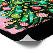 Christmas Tree Ornaments Holiday Xmas Lights Men W ポスター (角)