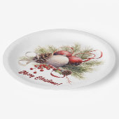 Christmas Tree Ornaments Pine Cones ペーパープレート (アングル)