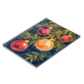 Christmas Tree Ornaments Watercolor ノートブック (左側)