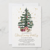 Christmas Tree Party Invitation | Elegant Holiday 招待状 (正面)