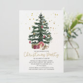 Christmas Tree Party Invitation | Elegant Holiday 招待状 (スタンド正面)