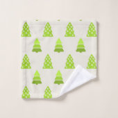 Christmas tree pattern バスタオルセット (ウォッシュタオル)