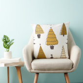 Christmas Tree Pattern – Neutral Holiday Pillow De クッション (椅子)