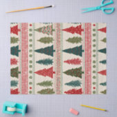 Christmas Tree Patterned 薄葉紙 (クラフト)