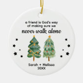 Christmas Tree Personalized Best Friend Name セラミックオーナメント (正面)