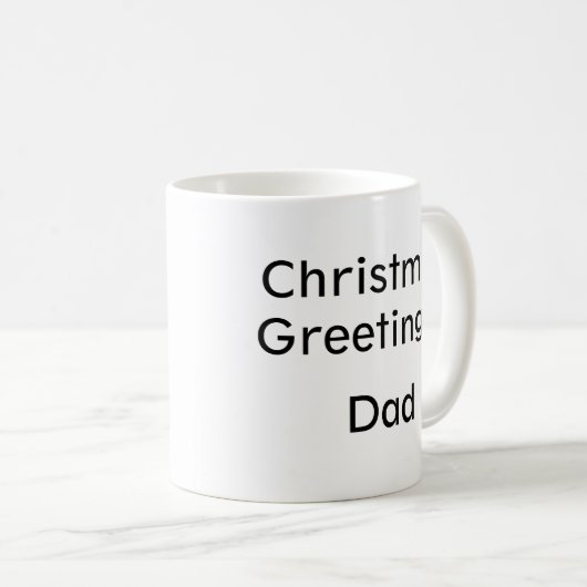Christmas Tree Personalized Mug コーヒーマグカップ (正面右)