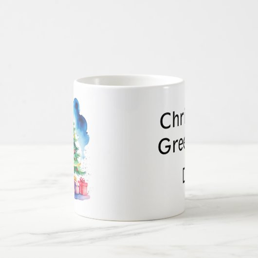 Christmas Tree Personalized Mug コーヒーマグカップ (中央)