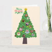 Christmas Tree Photo Collage Card カード (正面)