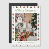 Christmas Tree Photo Collage Magnetic Card (正面/裏面)