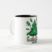 Christmas Tree Power Festive Tee ツートーンマグカップ (正面左)