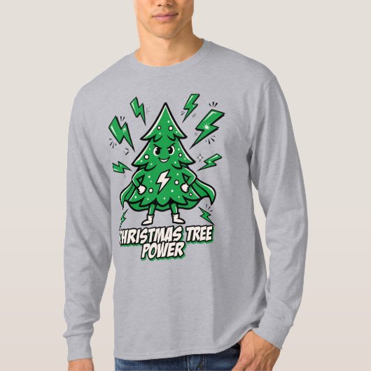 Christmas Tree Power Festive Tee Tシャツ (正面)