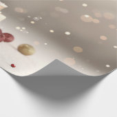 Christmas Tree Presents Bokeh ラッピングペーパー (角)