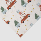 Christmas Tree Red Car Illustration  薄葉紙 (詳細)