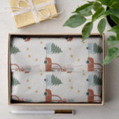 Christmas Tree Red Car Illustration  薄葉紙 (ギフト)