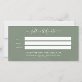 Christmas Tree Red Pink Green Gift Certificate (裏面)