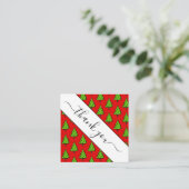 Christmas Tree Red Thank You スクエア名刺 (スタンド正面)