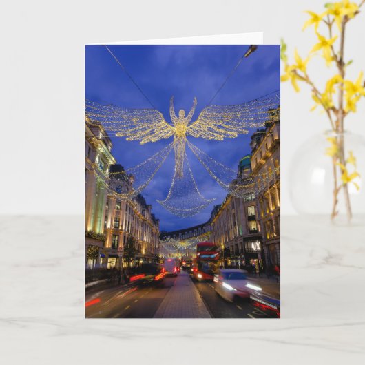 Christmas Tree, Regent Tree, London UK カード (黄色い花)