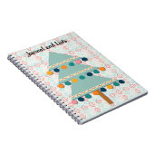Christmas Tree Retro Art Journal and Lists Spiral ノートブック (右側)