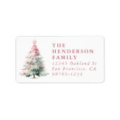 Christmas Tree Return Address Label ラベル (正面)