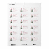 Christmas Tree Return Address Label ラベル (フルシート)