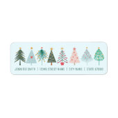 Christmas Tree Return Address Labels ラベル (正面)