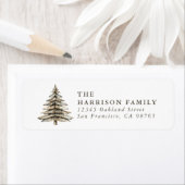 Christmas Tree Return Address Labels ラベル (インサイチュ)