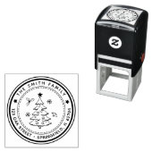 Christmas Tree Return Address Ruber Stamp セルフインキングスタンプ (インサイチュ)
