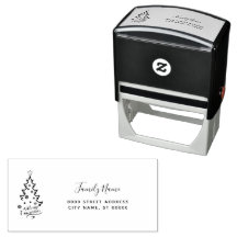 Christmas Tree Return Address Self-inking Stamp