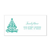 Christmas Tree Return Address Self-inking Stamp セルフインキングスタンプ (デザイン)
