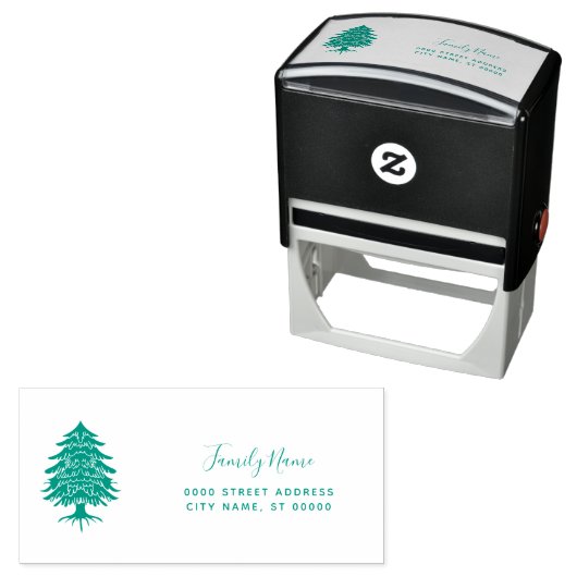 Christmas Tree Return Address Self-inking Stamp セルフインキングスタンプ (インサイチュ)