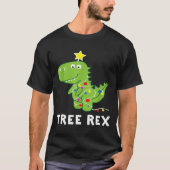 Christmas Tree Rex Dinosaur Christmas Graphic Tシャツ (正面)