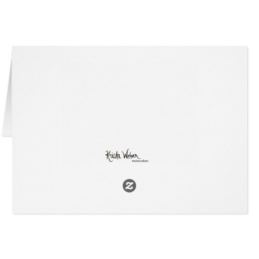 Christmas Tree-Rex Funny Christmas Watercolor Card (裏面横)