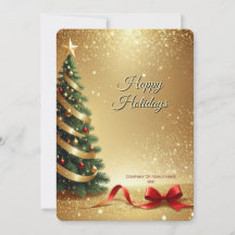 Christmas Tree Ribbons Holiday Card