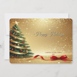 Christmas Tree Ribbons Holiday Card シーズンカード