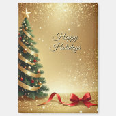 Christmas Tree Ribbons Holiday Magnet マグネット (正面)