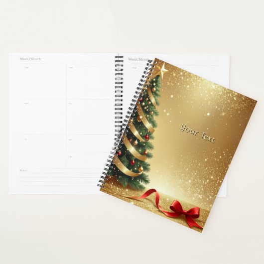 Christmas Tree Ribbons Holiday Planner プランナー手帳 (ディスプレー)