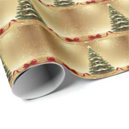 Christmas Tree Ribbons Holiday Wrapping Paper ラッピングペーパー