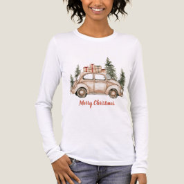 Christmas Tree Rustic Car  トライブレンドＴシャツ