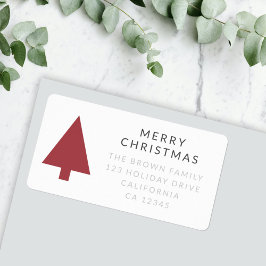 Christmas Tree | Scandi Minimalist Simple Address ラベル