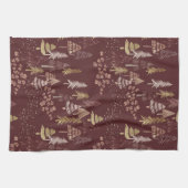 Christmas Tree Scatter Tea Towel キッチンタオル (横)