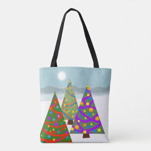 Christmas Tree Scene Tote トートバッグ (裏面)