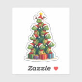 Christmas Tree Sea Turtle Turtles Tortoise T-Shirt シール (シート)