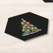 Christmas Tree Sea Turtle Turtles Tortoise T-Shirt ペーパーコースター (アングル)