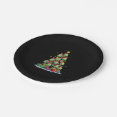 Christmas Tree Sea Turtle Turtles Tortoise T-Shirt ペーパープレート (アングル)