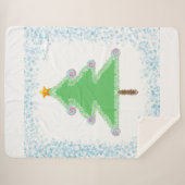 Christmas Tree Sherpa Blanket シェルパブランケット (正面(横))