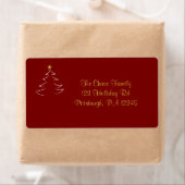 Christmas Tree Silhouette shipping ラベル (インサイチュ)