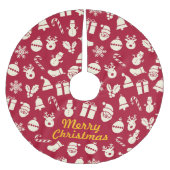 Christmas Tree Skirt ブラッシュドポリエステルツリースカート (正面)