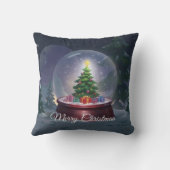 Christmas Tree Snow Globe クッション (裏面)